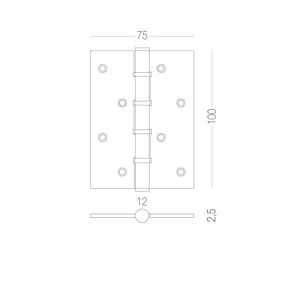 ЗАВІСА ДЛЯ ДВЕРЕЙ УНІВЕРСАЛЬНА SS-100 SS НЕРЖАВІЮЧА СТАЛЬ Київ