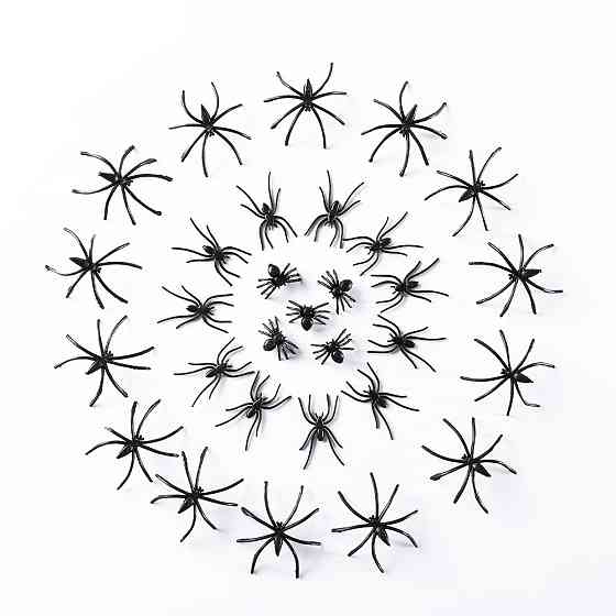 Набор пауков для Хэллоуин 150 штук черный Киев