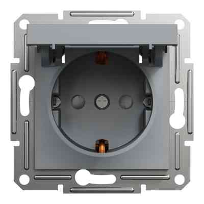 Розетка Schneider Electric ASFORA з кришкою, сталь (EPH3100162) Вінниця