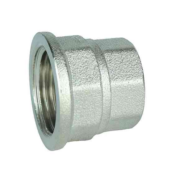 Муфта редукционная никелированная 1/2″ВРх 3/8″ВР штампованная восьмигранная А0343А(нк) VA (000027635) Киев