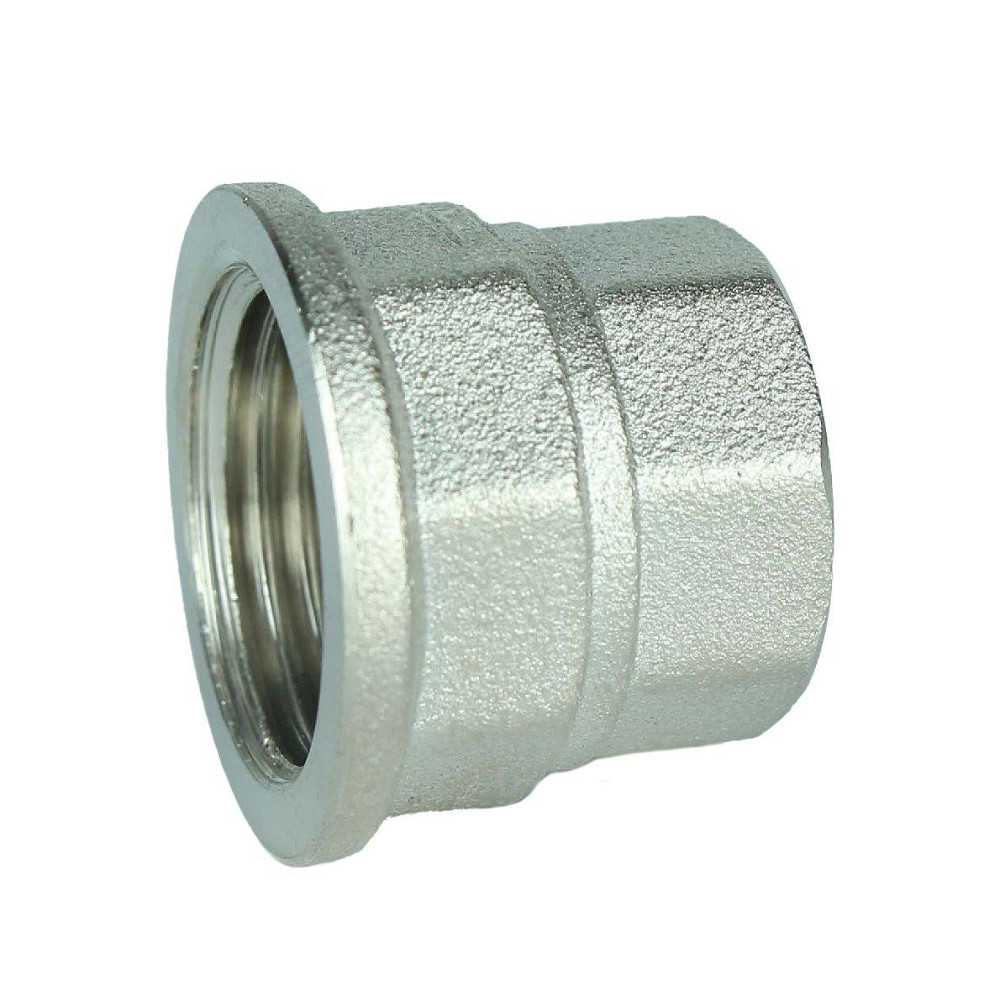 Муфта редукционная никелированная 1/2″ВРх 3/8″ВР штампованная восьмигранная А0343А(нк) VA (000027635) Киев - изображение 1