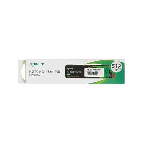 SSD диск накопитель M.2 Apacer AS2280P4 512GB 2280 PCIe 3.0x4 NVMe 3D TLC Read/Write: 2100/1500 MB/sec Одесса