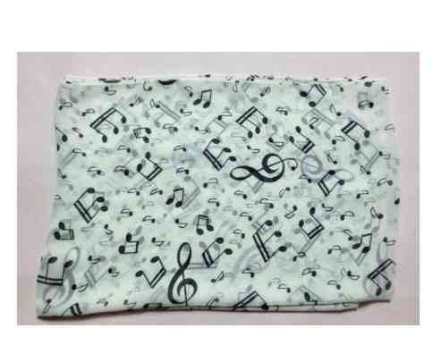 Женский белый шарф с нотами - размер шарфа приблизительно 150*47см Киев