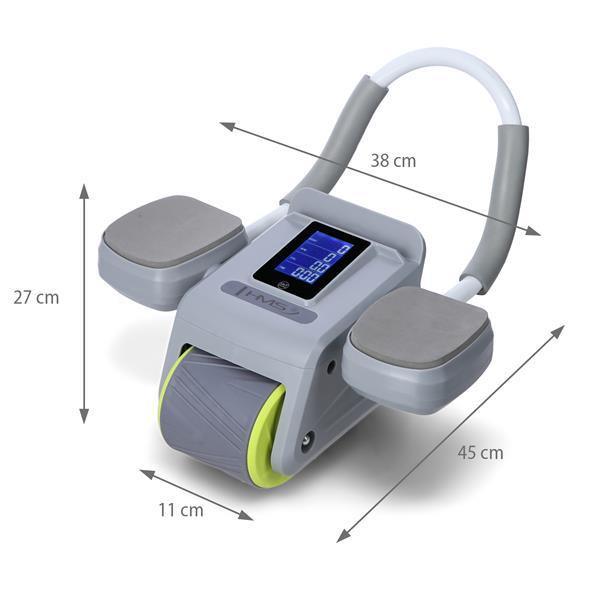 Колесо для тренування м'язів пресу HMS KA08 з LCD дисплеєм і зарядкою, сіре Київ - фото 10