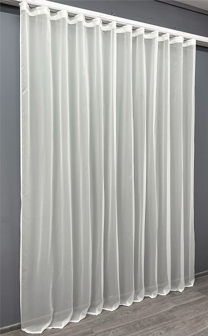 Тюль VR-Textil н105 Шифон однотонний Молочний 200х250 см (41-048) Київ - фото 3