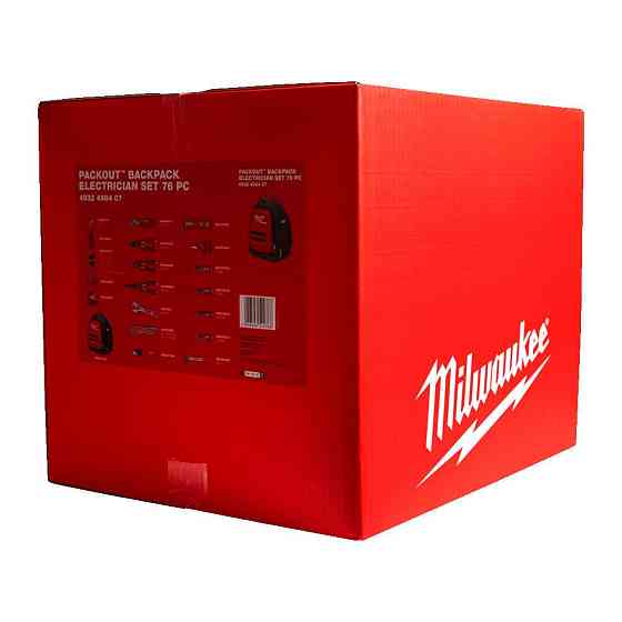Набір ручного інструменту для електрика (76 одиниць) у рюкзаку PACKOUT MILWAUKEE Одеса