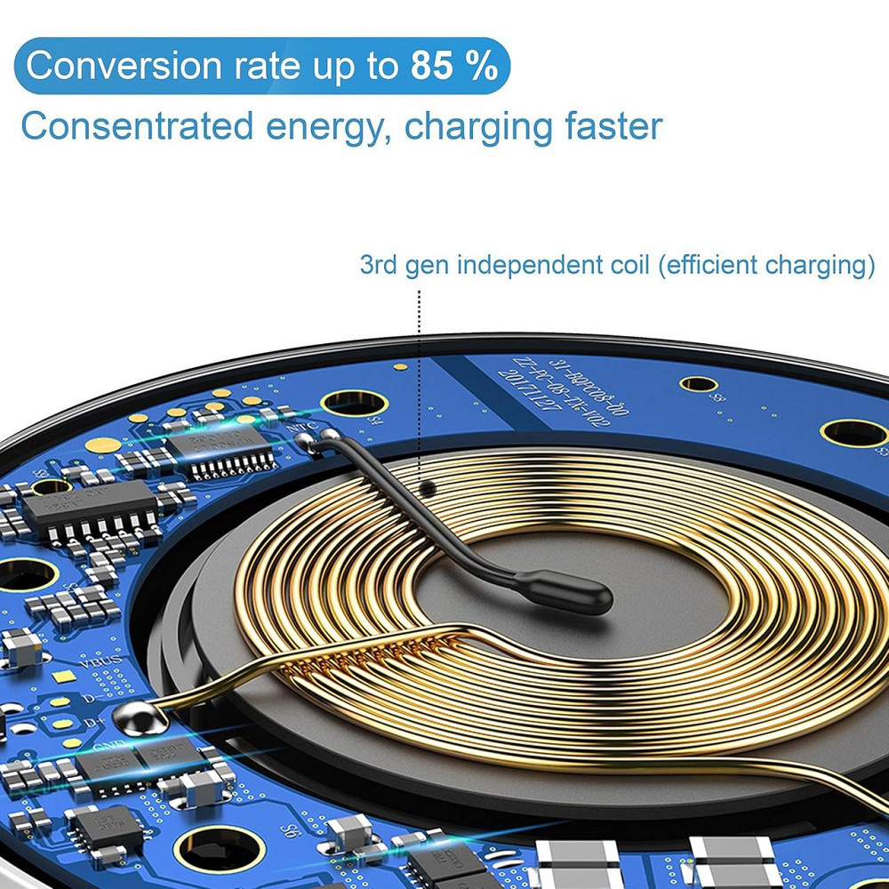 Безпровідне зарядне 10Вт з LED-індикатором W02 Київ - фото 9