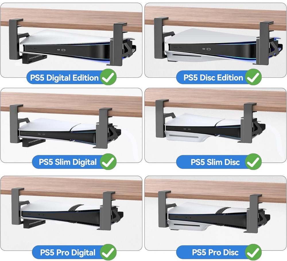 Крепление под стол для PS5 Fat / Slim горизонтальное OIVO NG-P5317X Киев - изображение 2