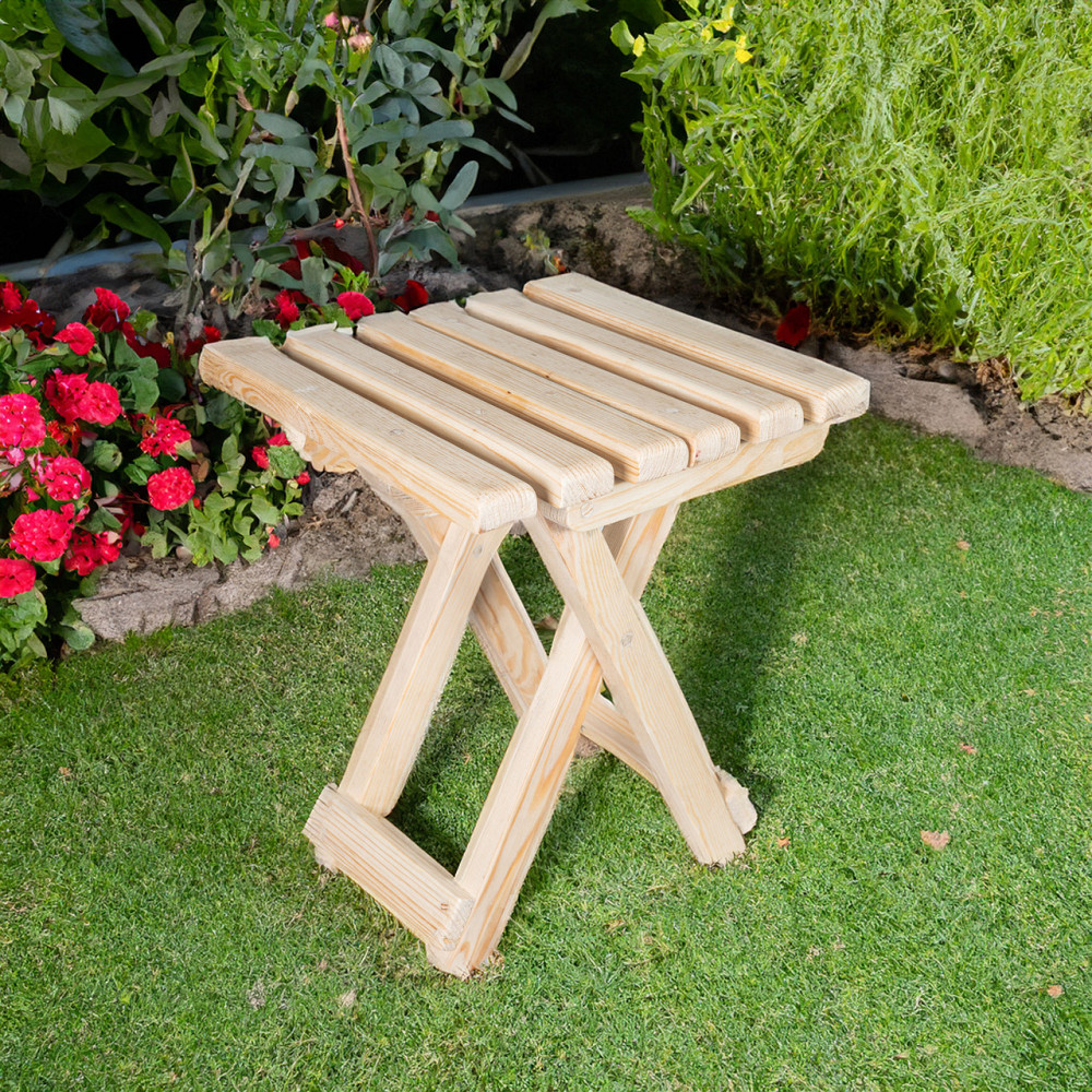Табурет дерев'яний з натурального дерева (ялина), що складається з компактного стільця для дому та саду Кам'янець-Подільський - фото 7