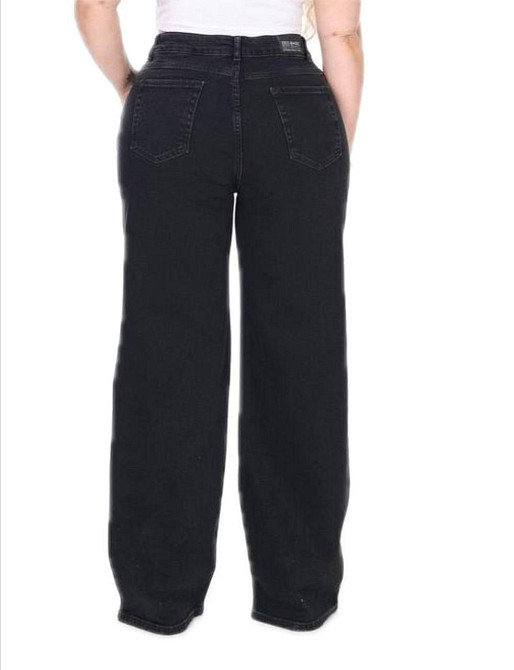 Женские черные джинсы батал широкого кроя с высокой посадкой 44 Одесса - изображение 3