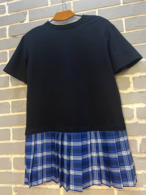 Платье женское KEYYMOD 34068 имитация футболки с юбкой в ​​клетку короткое темно синее, темно-синий, S Киев - изображение 19