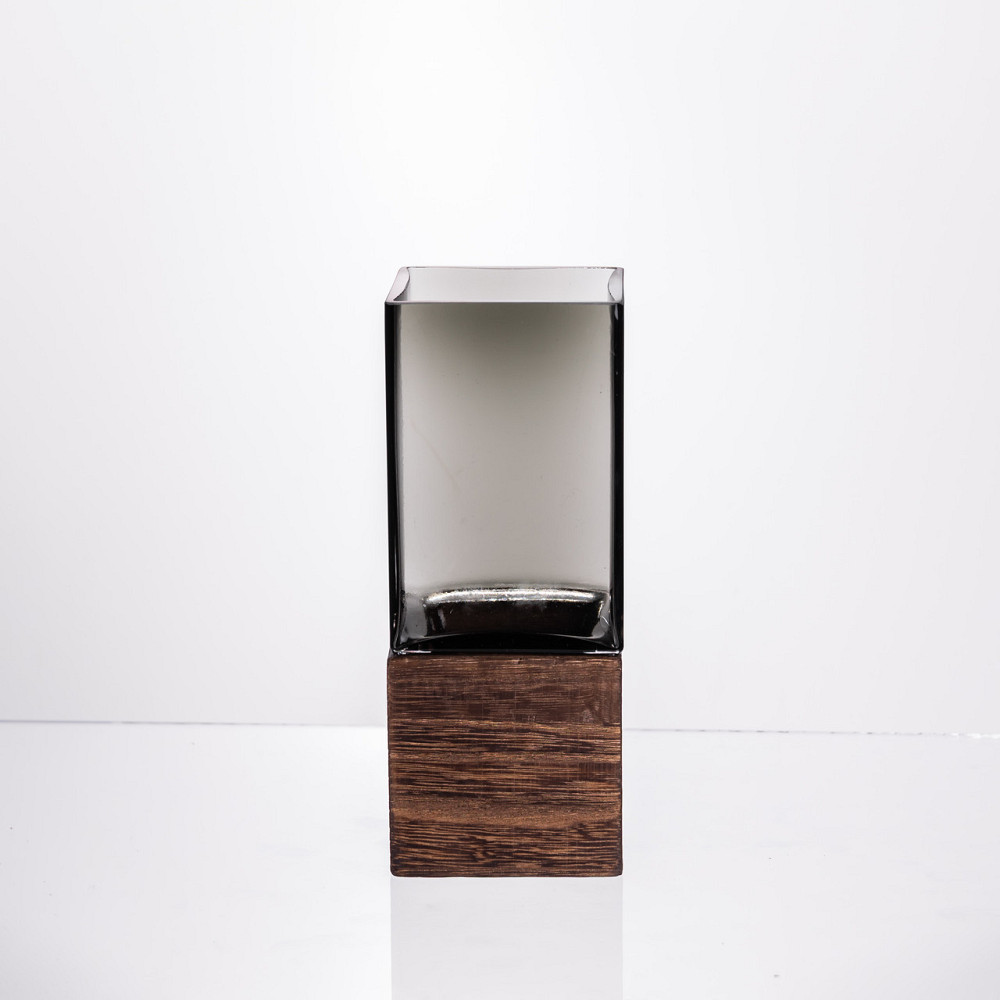 Ваза для квітів квадратна скляна 8×8×20 (см) декоративна HP-19-160-1 Київ - фото 1