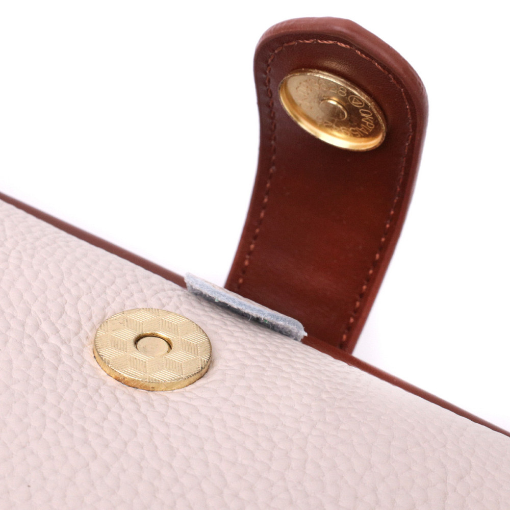 Чудовий клатч з цікавою клямкою з натуральної шкіри Vintage 22426 Білий Київ - фото 6