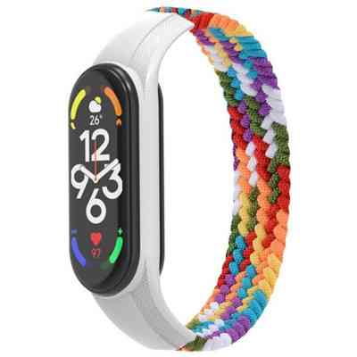 Ремешок для фитнес браслета Armorstandart Braided Solo Loop для Xiaomi Mi Band 7/6/5/4 Pride Edition size S (ARM64941) Винница
