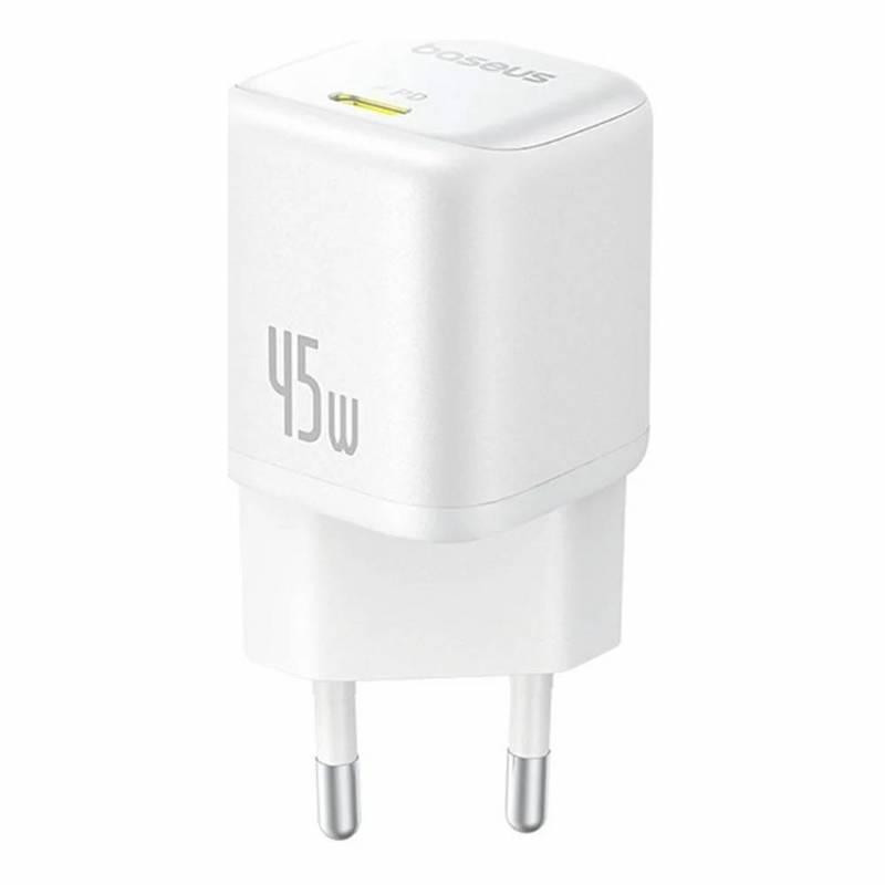 Мережевий зарядний пристрій Baseus PicoGo GaN Fast Charger 1C 45W EU Moon White Одеса - фото 1