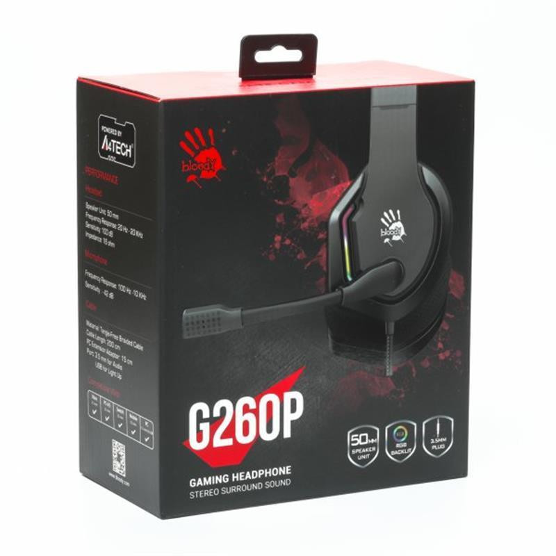 Гарнітура A4Tech Bloody G260p Black ( Чорний ) Харьков - изображение 8