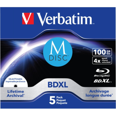 Диск BD Verbatim DL 100GB 4x Lifetime archival M-Disc 5шт Jewel (43834) Вінниця - фото 2