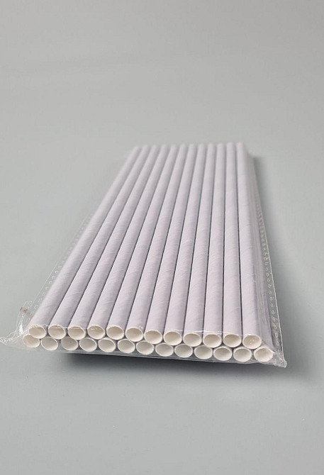 Соломка трубочка паперова 25 шт. сіра (1 пачка) Харків - фото 1