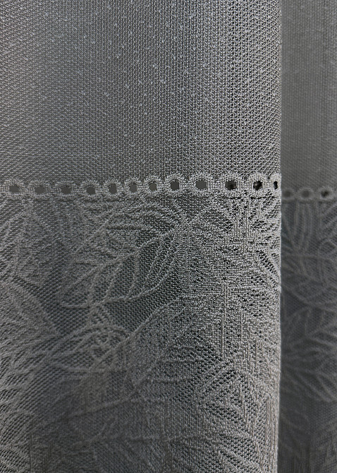 Тюль VR-Textil 1642т Greta Жаккард Графитовый 300х270 см (42-0604) Киев - изображение 6