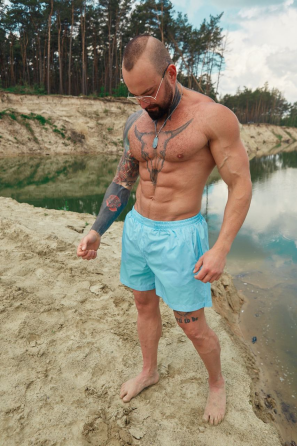 Плавки чоловічі пляжні Бірюзовий S Харків