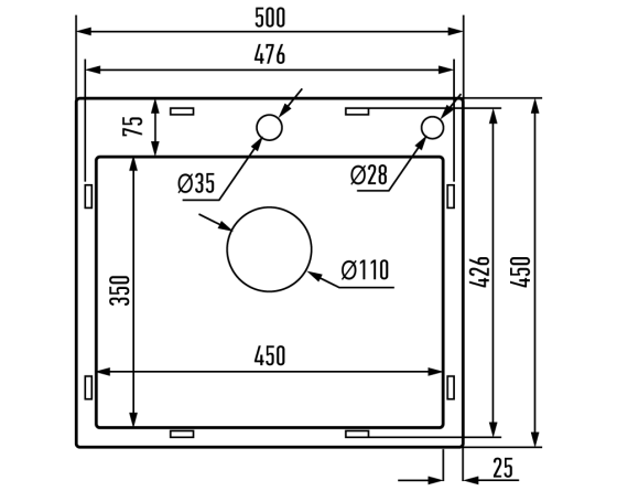 Мийка з нержавіючої сталі Mixxus MH5045 Decor Graphite (3.0/0.8) колір графіт (MI8310) Київ
