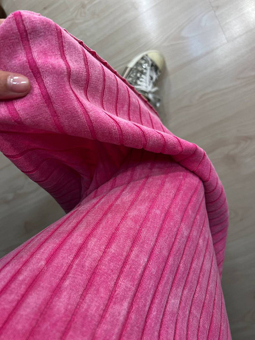 Сукня жіноча Fashion 3042 довга трапеція трикотажна в рубчик, рожевий, one size Київ - фото 15