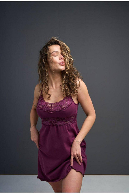 Нічна сорочка з модалу Marsana 03-001 Stella M, L, XL, XXL, Вино Київ - фото 1