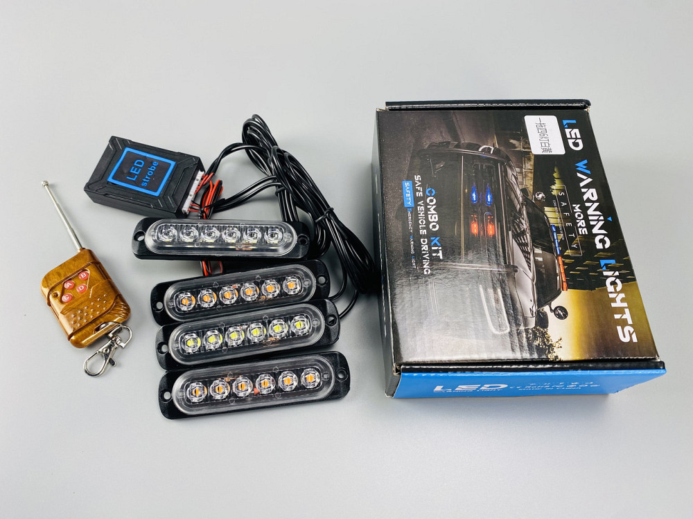 Маячок проблисковий стробоскоп 24 led діодів IP65 led chip 3030 6500K, автомобільний стробоскоп Мукачево - фото 3