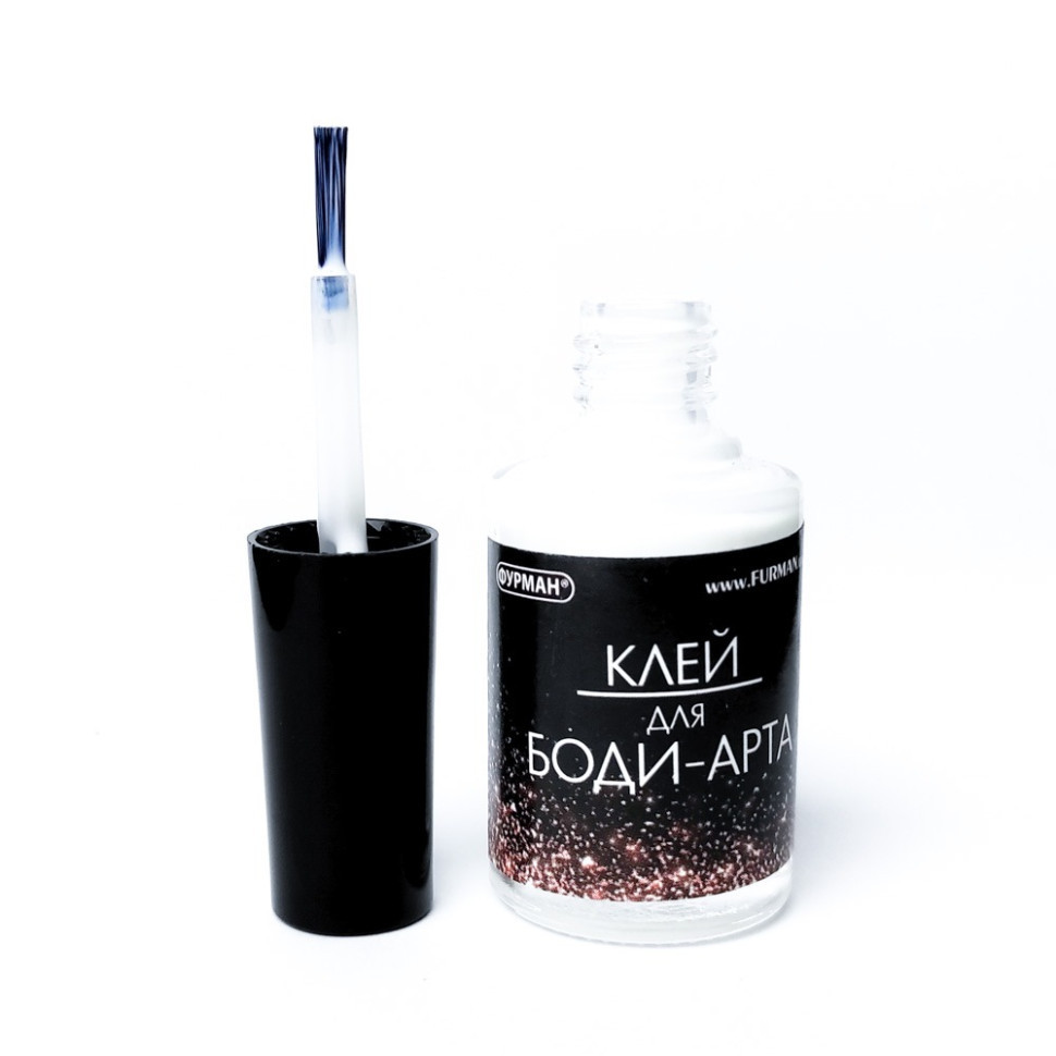 Клей для био-тату kley-ua-12 прозрачный с широкой кистью, 12 мл Винница - изображение 2