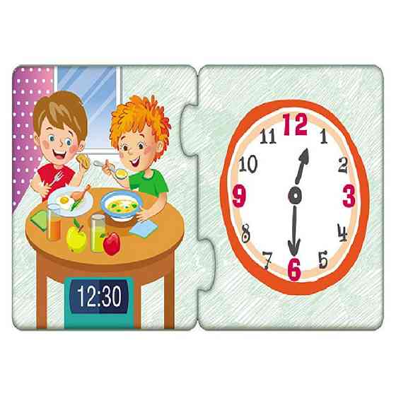 Дитячі пазли-половинки "Розпорядок дня" 1214002 укр. мовою Вінниця