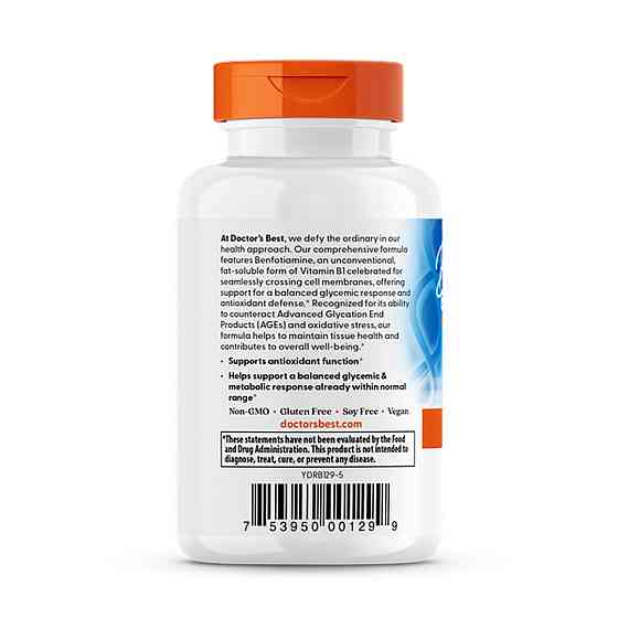 Бенфотіамін Doctor's Best Benfotiamine 120 вег капс Київ
