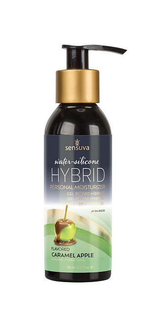 Змазка водно-силіконова Sensuva Hybrid Caramel Apple (125мл) без цукру, можна для оральних пестощів Sex Aura Київ - фото 1
