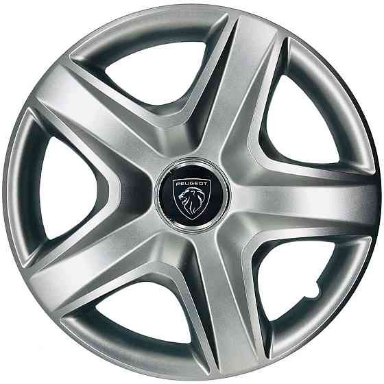 Автомобільні модельні ковпаки R13 Peugeot NEW 101 4шт, SJS, сріблясті Київ