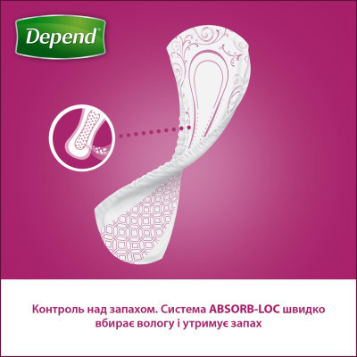 Урологические прокладки Depend Normal Plus Pad 12 шт. (5029053546162/5029053561585) Винница - изображение 5