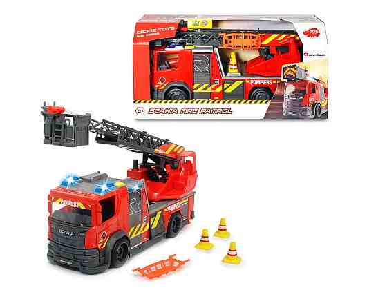 Пожежна машина Dickie Toys Сканія з телескопічною драбиною 35 см (3716017) Київ