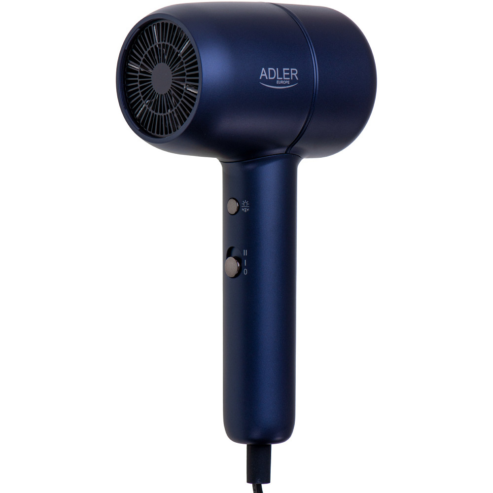 Фен Adler AD 2279b blue 1800Вт/ 2 швидкості/ хол.обдув/ темп.режимів-2/іонізація/ насадки - 1 шт. Вінниця - фото 7
