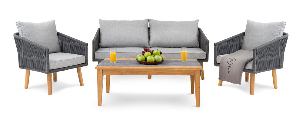 Комплект садових меблів Di Volio Matera Сірий/Світло-сірий Київ - фото 3