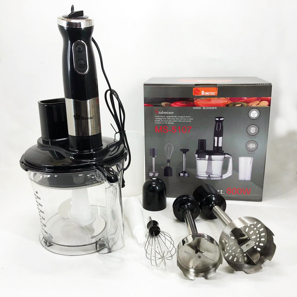 Блендер з подрібнювачем зручний для кухні Domotec, Кухонний електричний подрібнювач-блендер SX-54 Львів - фото 4