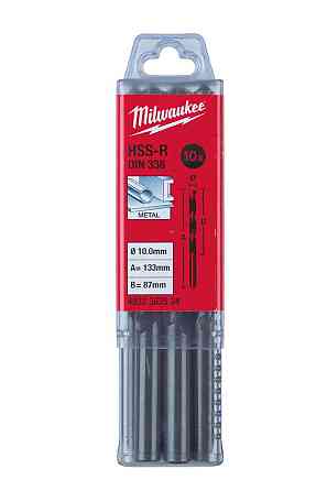 Свердло по металу HSS-R MILWAUKEE DIN338, діаметр10,0мм, (10шт) пластикова коробка Одесса