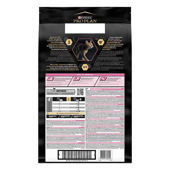 Сухой корм PRO PLAN Adult 1+ Delicate Digestion для взрослых кошек с чувствительным пищеварением и требовательных к еде, с ягненком, 10 кг Киев