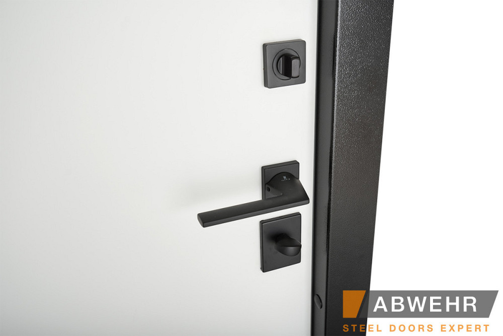 Двери входные, квартирные ABWEHR. Модель 515/0 STELLA. Цвет Черный текстурный /белый супермат. 960 Киев - изображение 3