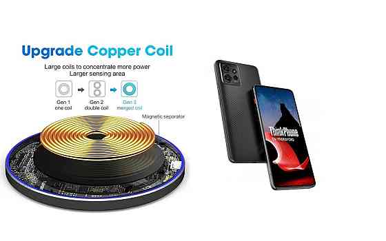 Бездротовий зарядний пристрій Copper до 30W для Meizu 20 Pro, 20 Infinity, USB-C, LED Київ