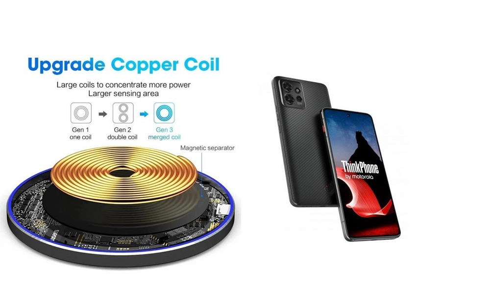 Бездротовий зарядний пристрій Copper до 30W для Meizu 20 Pro, 20 Infinity, USB-C, LED Київ - фото 2