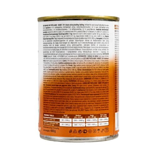 Корм вологий Brit Care Pate and Meat для дорослих собак з кроликом 400 г Киев - изображение 3