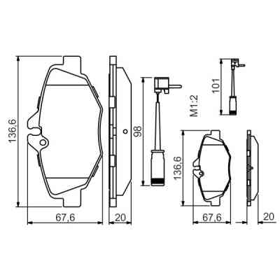 Гальмівні колодки Bosch 0 986 494 285 Вінниця