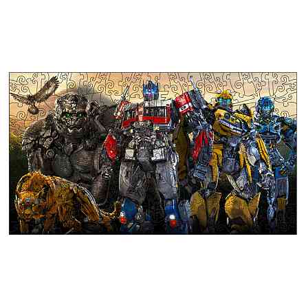 Фігурний пазл з дерева "Трансформери" PZ004-A3C-AC 180-250 деталей, розмір А3, картонна коробка Вінниця