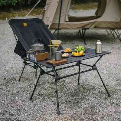 Туристический стол Naturehike полегшений CNH22JU037 алюміній чорний (6927595712474) Винница