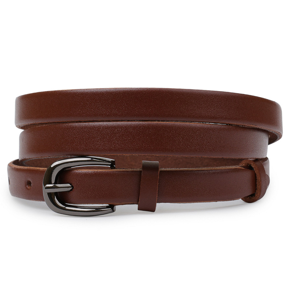 Гладкий кожаный женский ремень Vintage 20758 Коричневый Киев - изображение 1