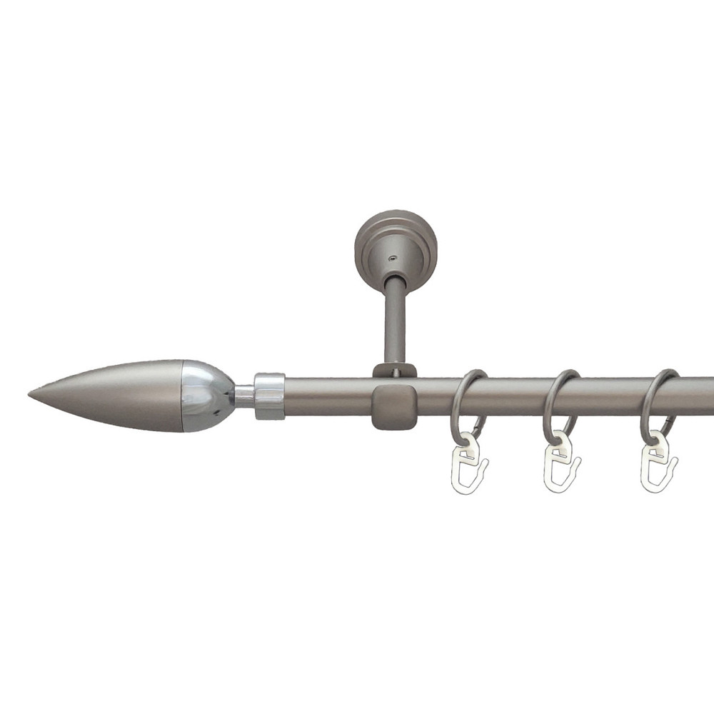 Карниз Orvit Лінея металевий однорядний відкритий Сатин 16 мм 160 см (6091319) Львів - фото 1