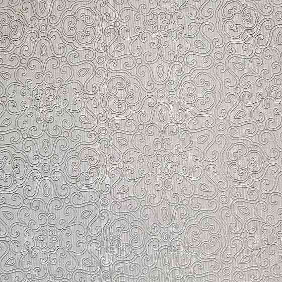 Шпалери метрові вінілові на флізелін Villa Marburg Lombardi вензелі завитки східний малюнок сірий з сріблом Київ